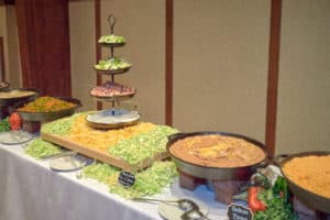 taco buffet at a gatlinburg wedding